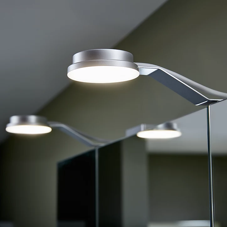 Spot LED intégrée Emera 400lm IP44 blanc froid à neutre Colours chrome L.8,3 x l.30 x H.4,3cm