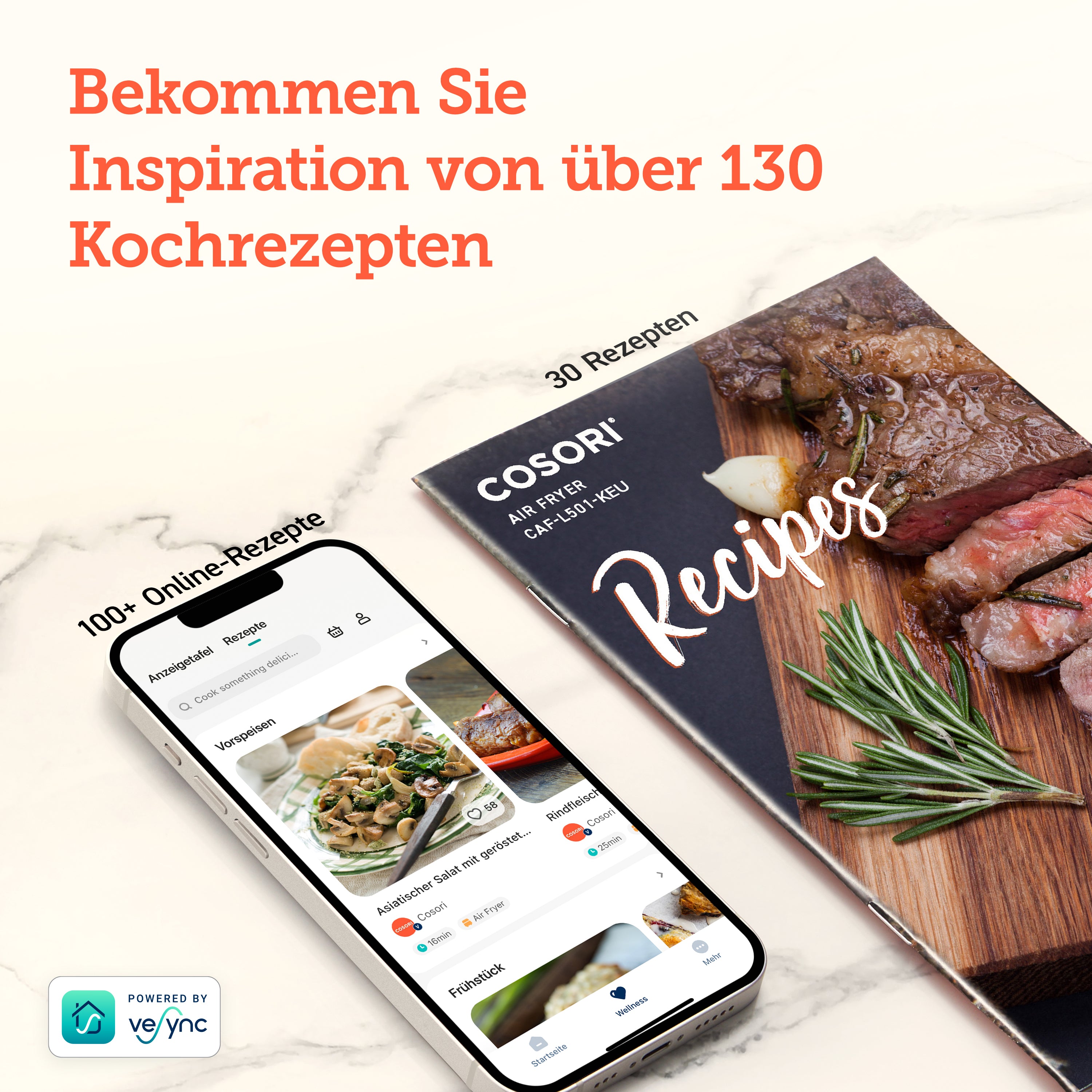 COSORI 4,7-Liter Heißluftfritteuse Dunkelgrau