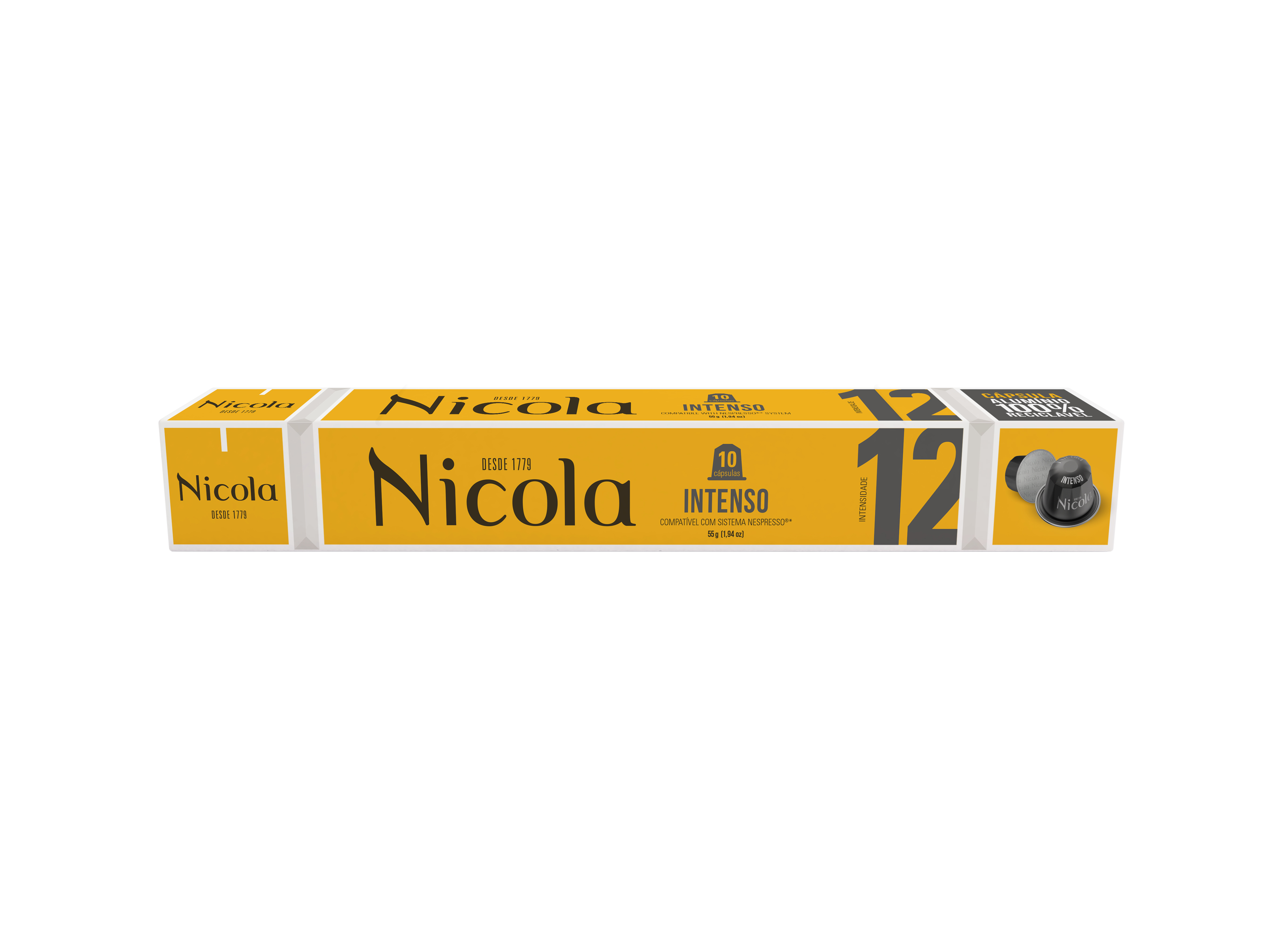 CÁPSULAS DE CAFÉ NICOLA COMP NSP INTENSO 10 UN