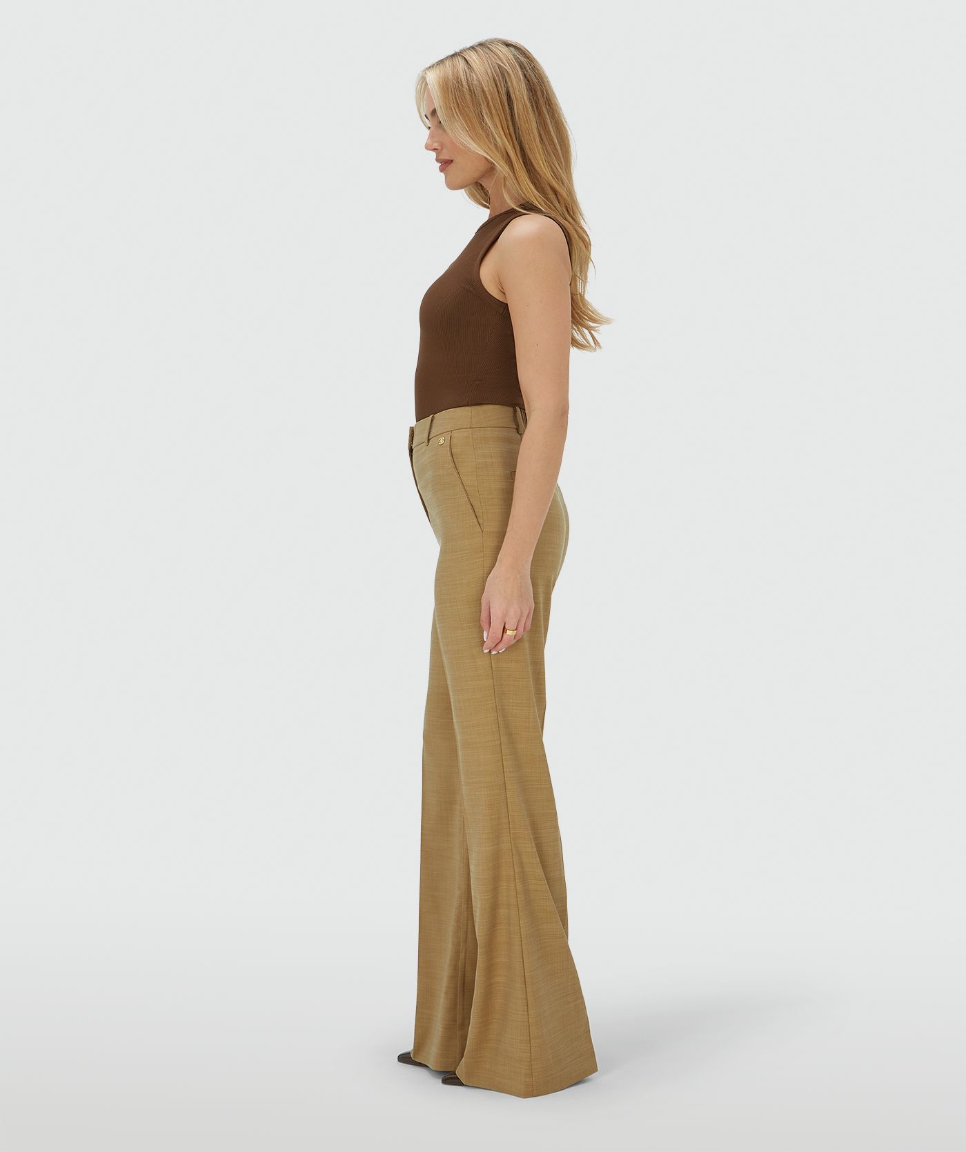 JV-DARBY high rise fitted pantalon - light camel