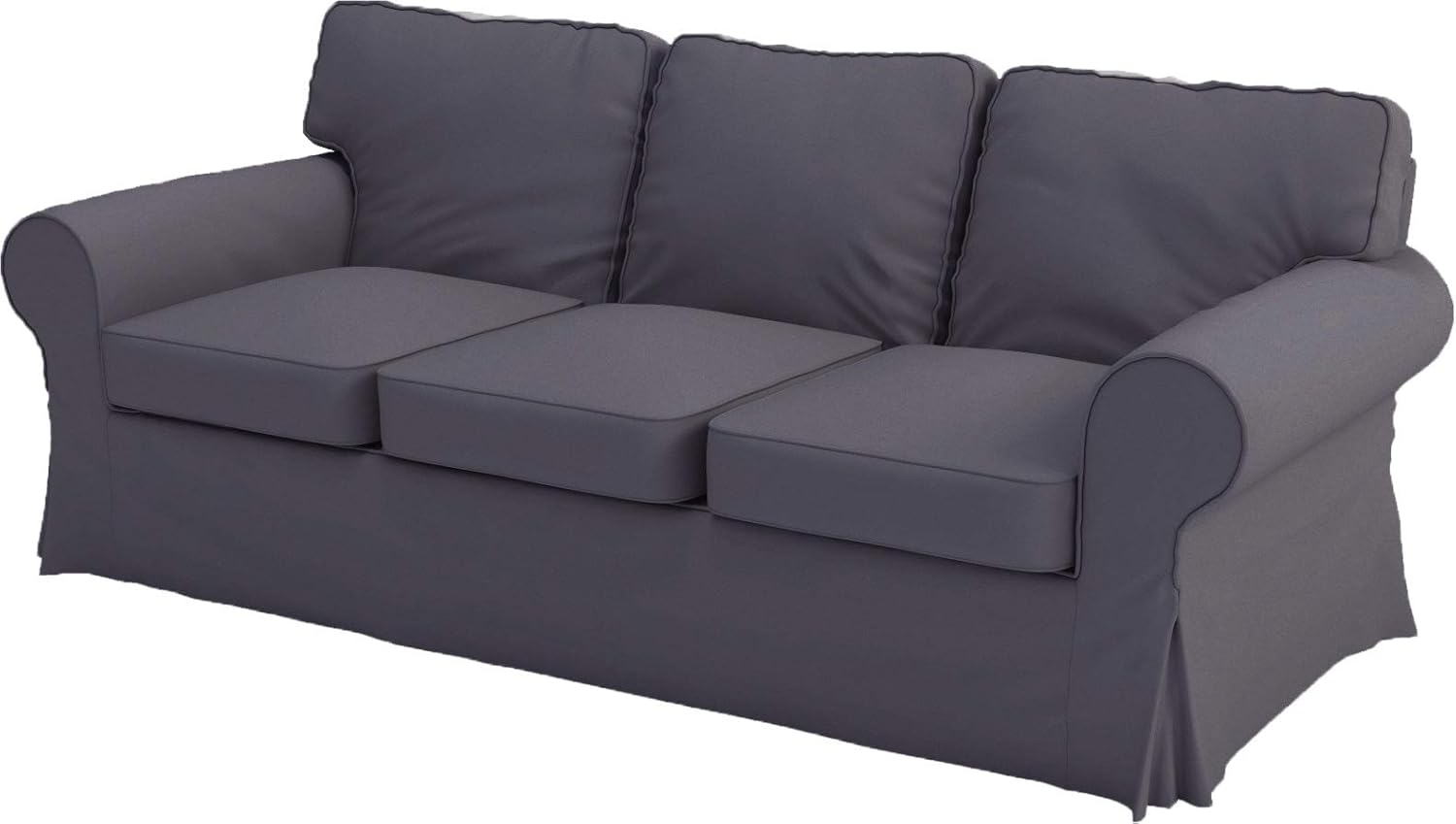 Der Ersatz-Sofabezug ist kompatibel mit IKEA 3-Sitzer-Ektorp-Sofa. Nur Bezug! Ektorp Schonbezug Ersatz (dunkelgraues Sofa)