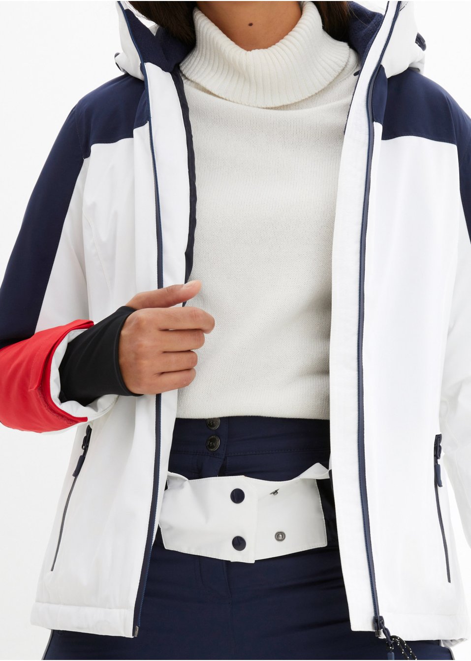 Veste de ski fonctionnelle avec fentes d'aération, étanche