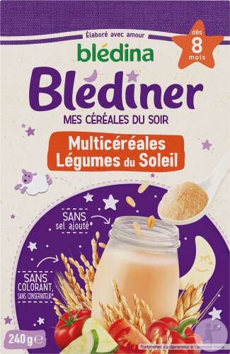 Blédina Blediner Multicéréales Légumes Du Soleil 240g