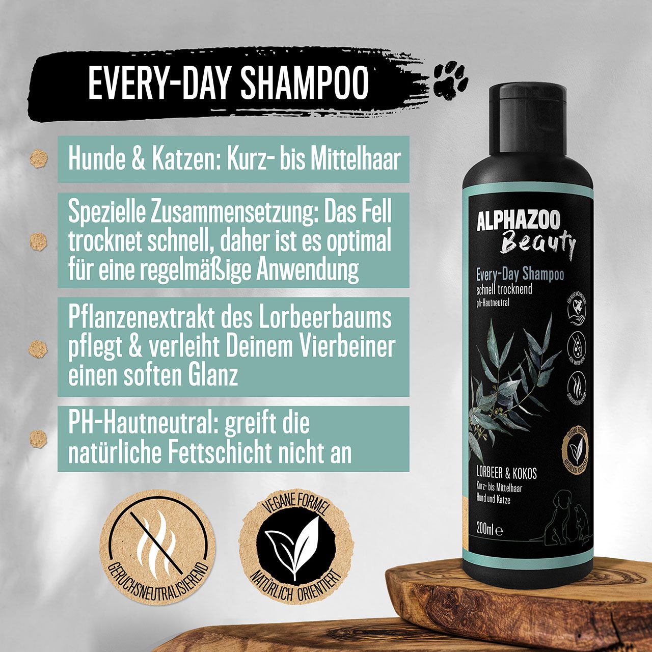 ALPHAZOO Every Day Shampoo für Hund & Katzen
