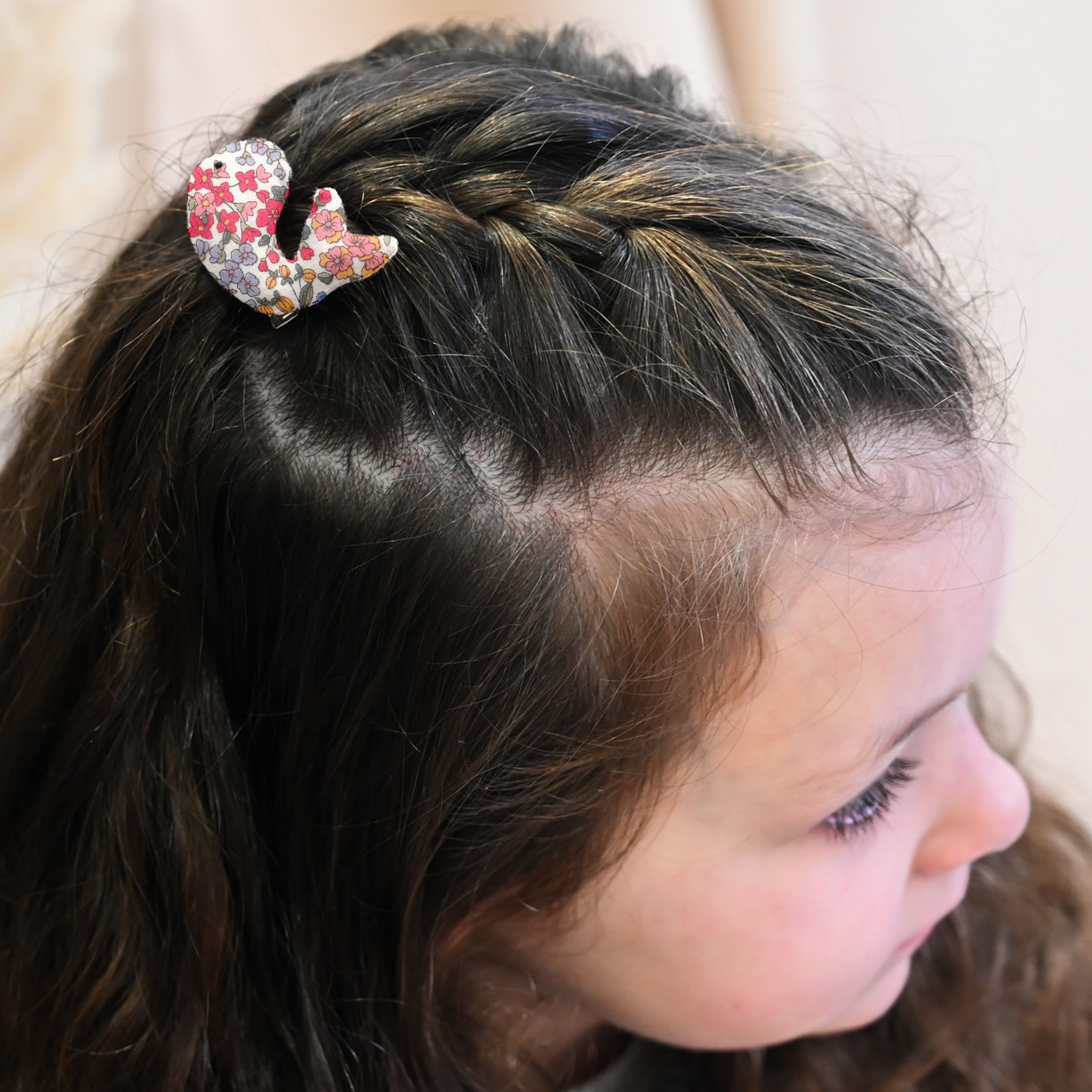 Barrette Baleine Porcelaine Rosée