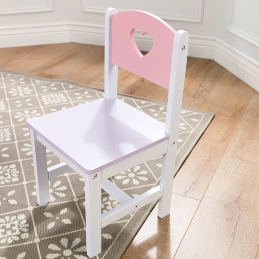 KidKraft® Tisch- und Stuhlset Herzchen weiß  rosa