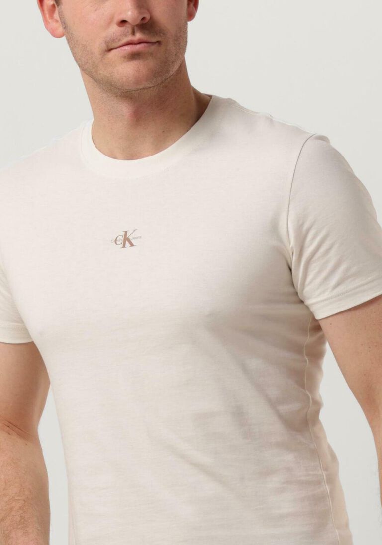 CALVIN KLEIN gebroken wit calvin klein t-shirt micro monologo tee