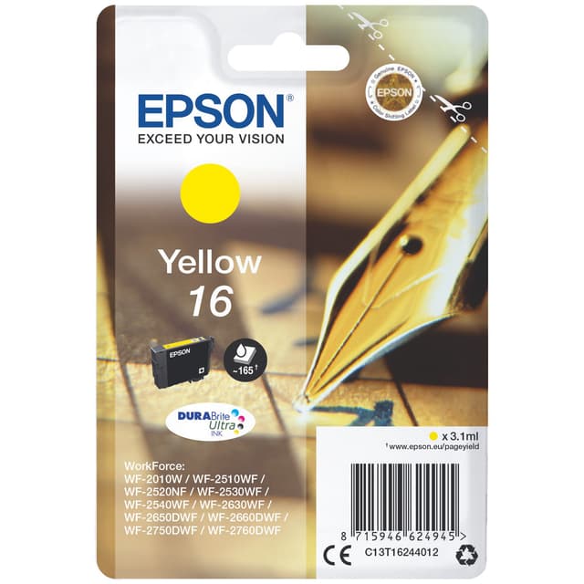 Epson blækpatron DuraBrite Ultra 16 Gul