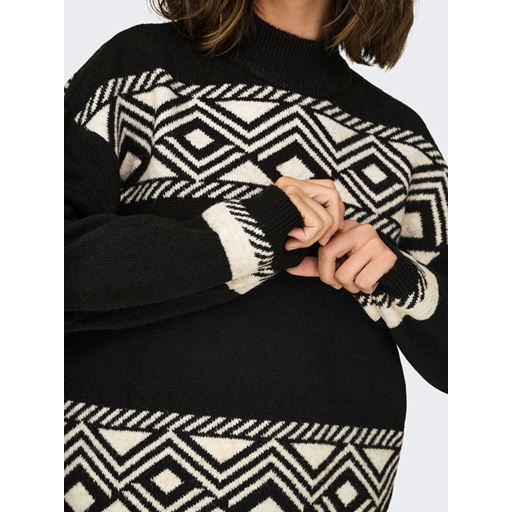 ONLY Victoria Striktrøje, Black, L