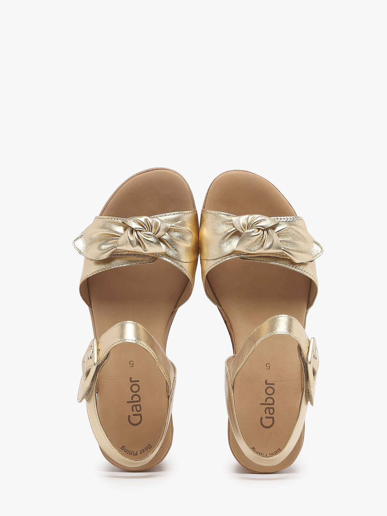 Sandales semelle compense en cuir GABOR