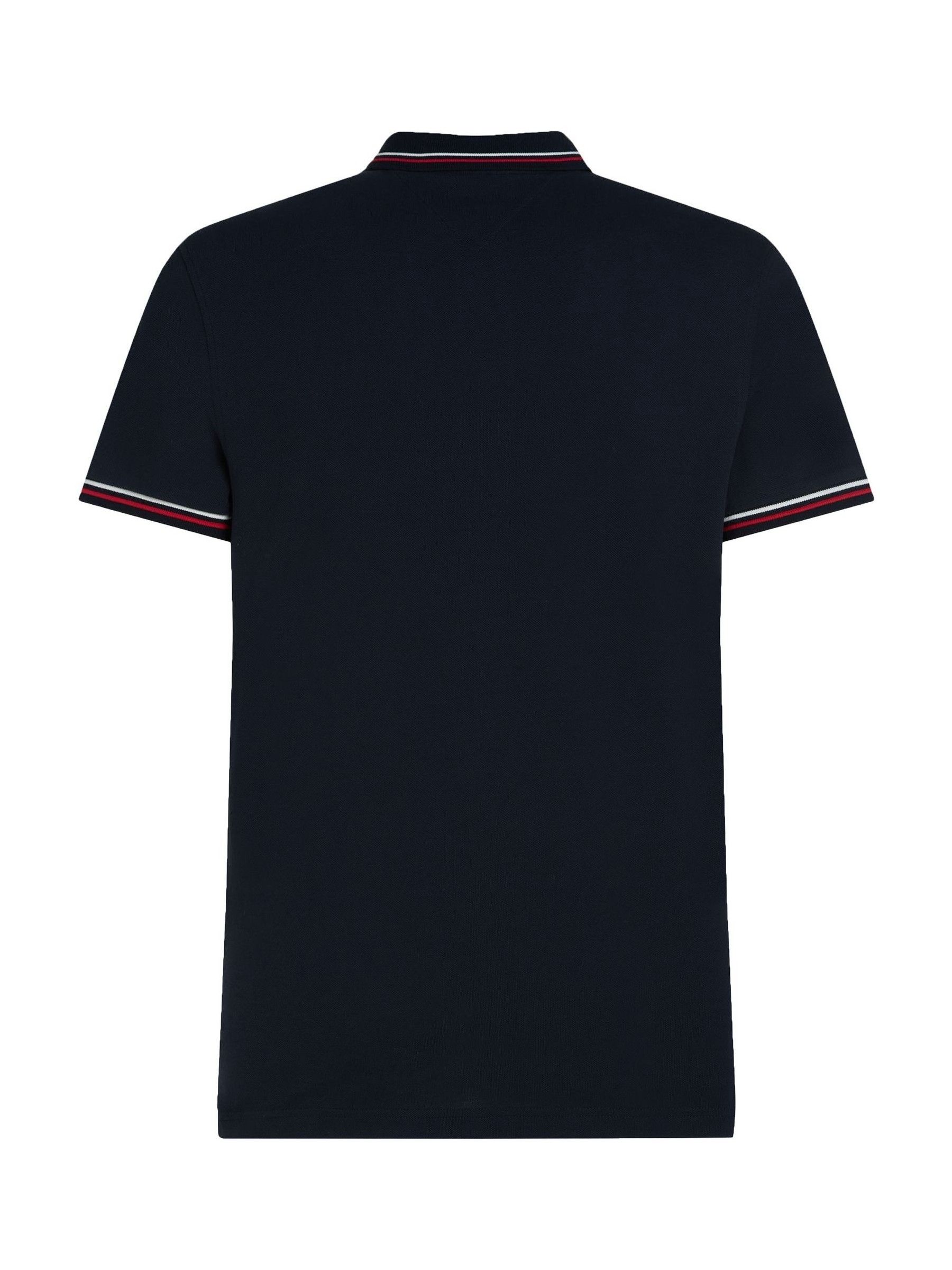 Blauw - Tommy Hilfiger Slim Fit Tipped Polo Shirt