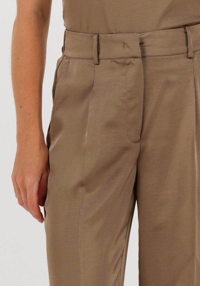 bruine dante6 broeken jules satin smart pants