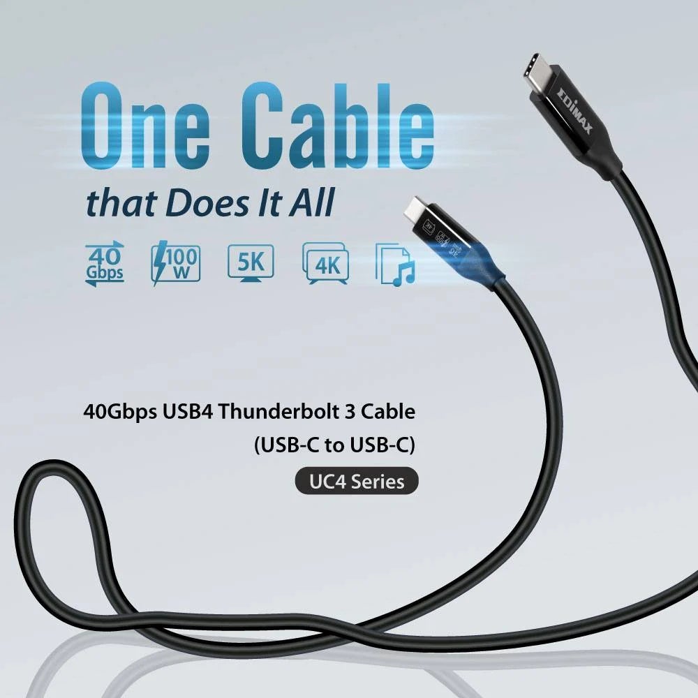 Edimax UC4-010TB V2 Thunderbolt 3 | USB 4 kabel 1 meter