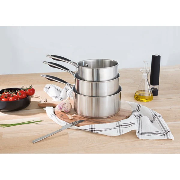 Set 3 casseroles inox Excell'Inox 16, 18 et 20 cm Mathon