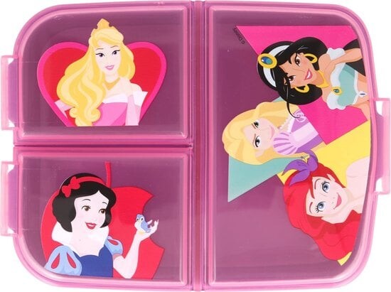 Disney Prinsesser - Madkasse Med Rum - Lyserød Lilla