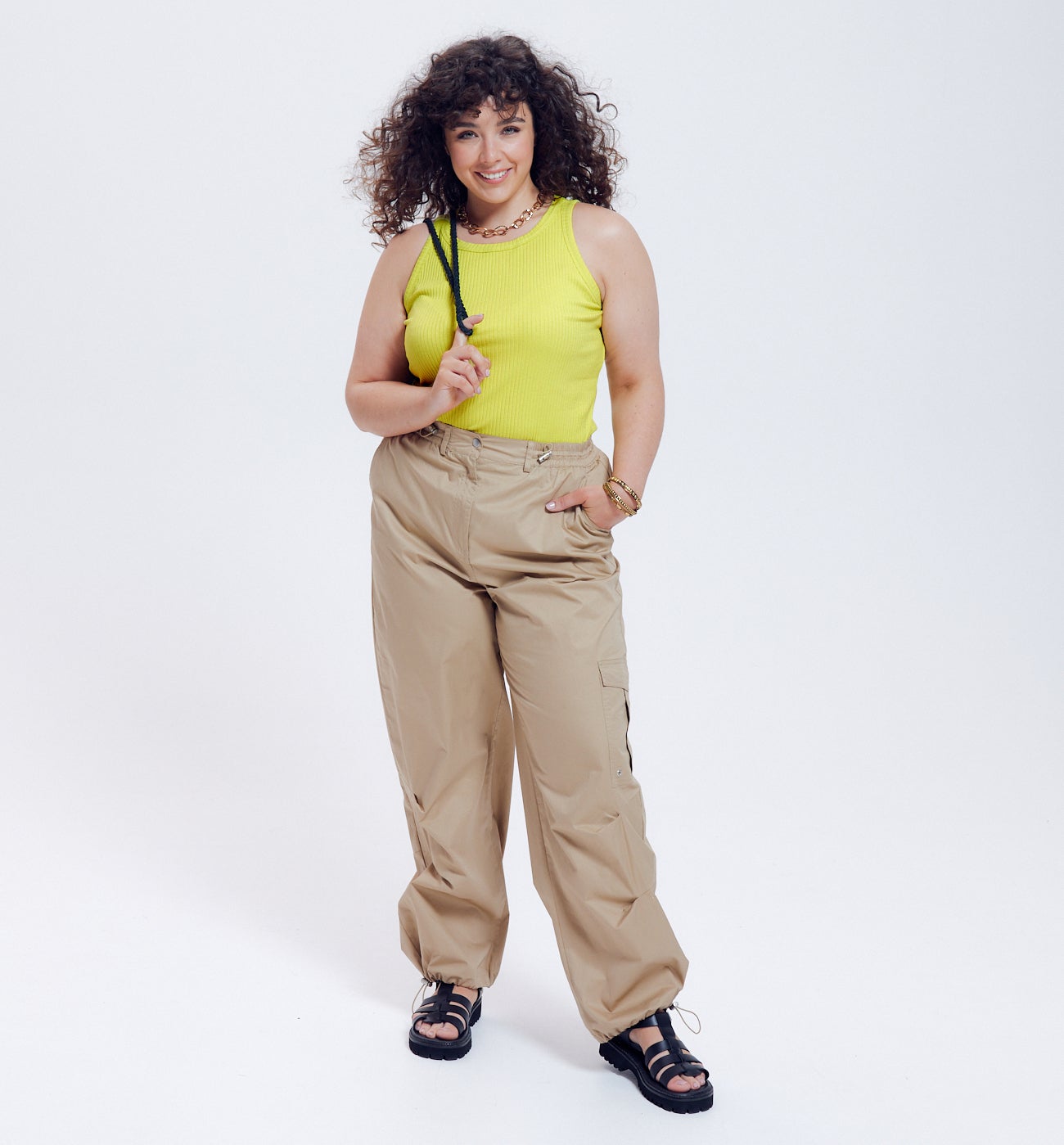 Débardeur ctelé Femme - Vert anis