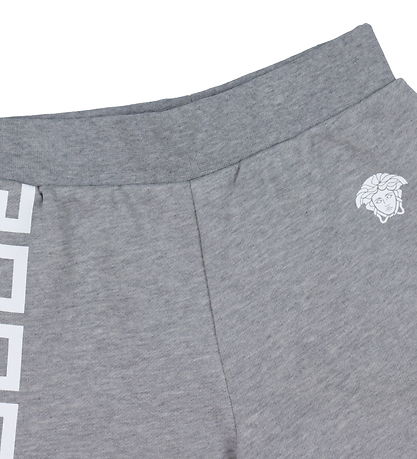 Versace Sweatshorts - Grau Meliert m. Weiß