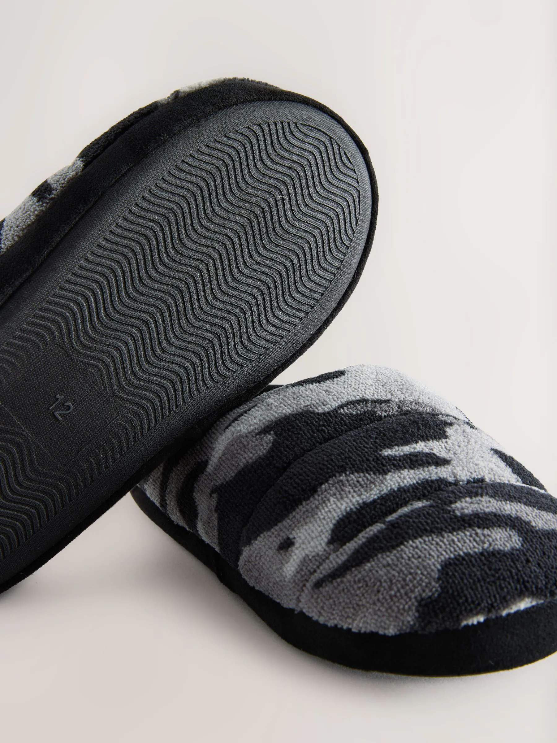 Grijs camouflage - Warme gevoerde pantoffelmuiltjes