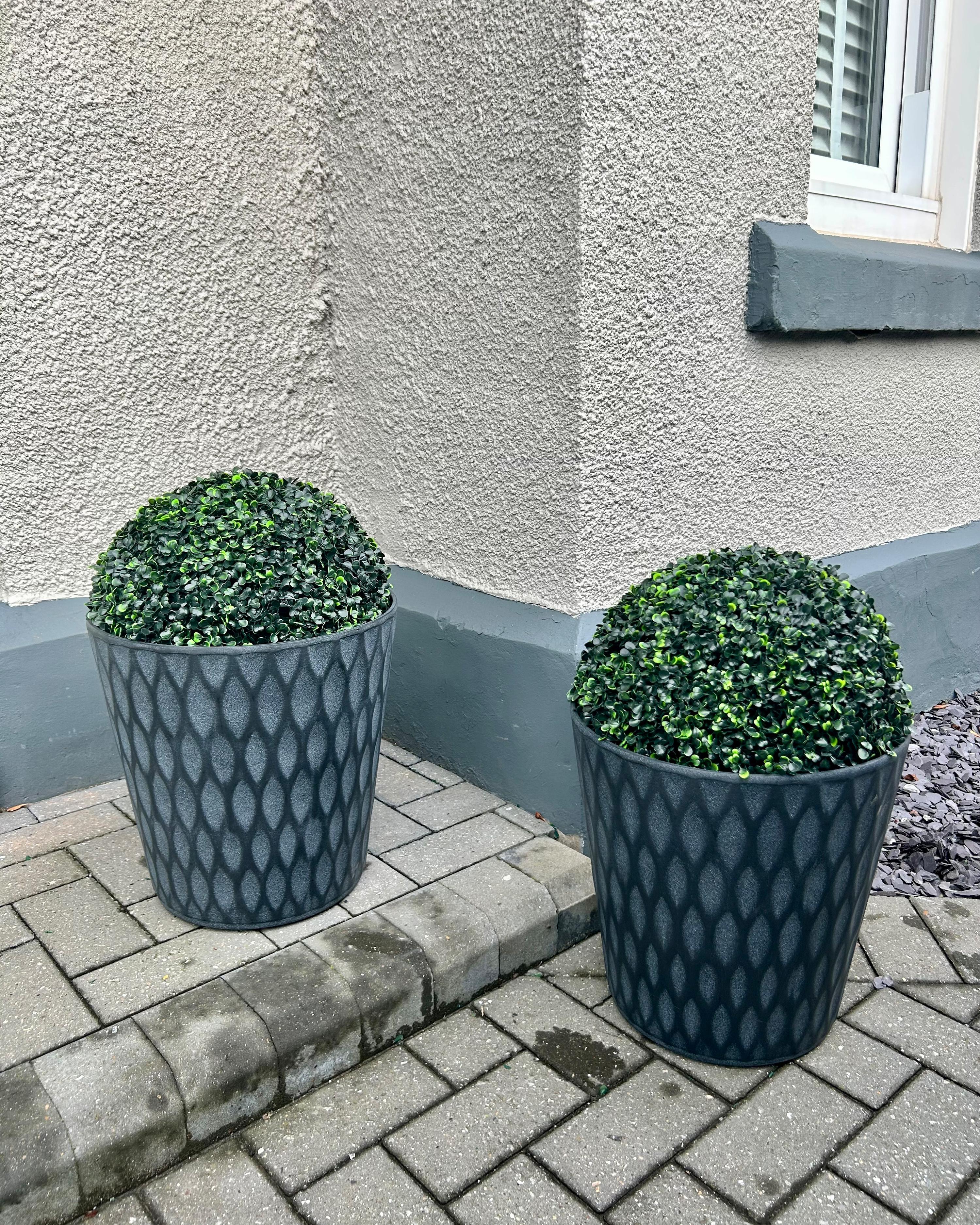 Bloempot LAVRIO 36 cm Donkergrijs