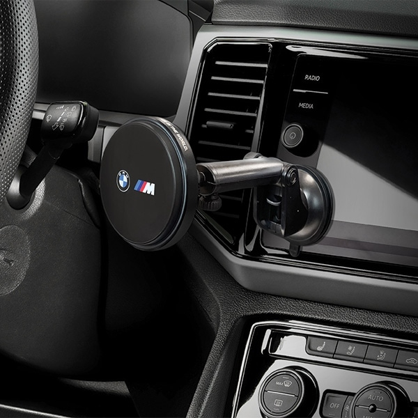(15W) MagSafe Auto KFZ Halterung für Lüftungsgitter Qi Wireless Fast Charging Ladestation - Schwarz