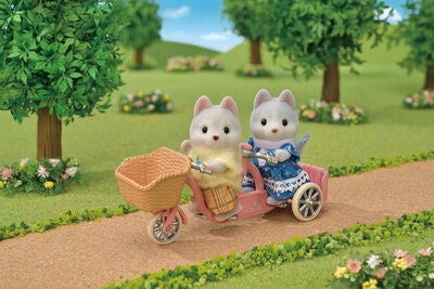 Sylvanian Families Tandemsyklingssett Husky Søster & Bror