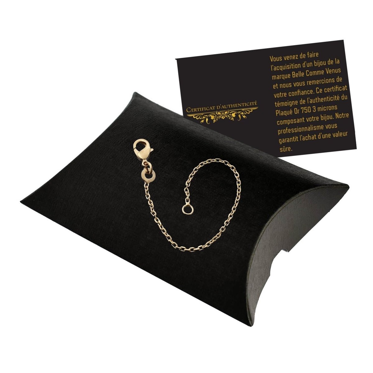 Extension de chaîne rallonge pour collier bracelet chaine de cheville Plaqué OR 750 3 microns