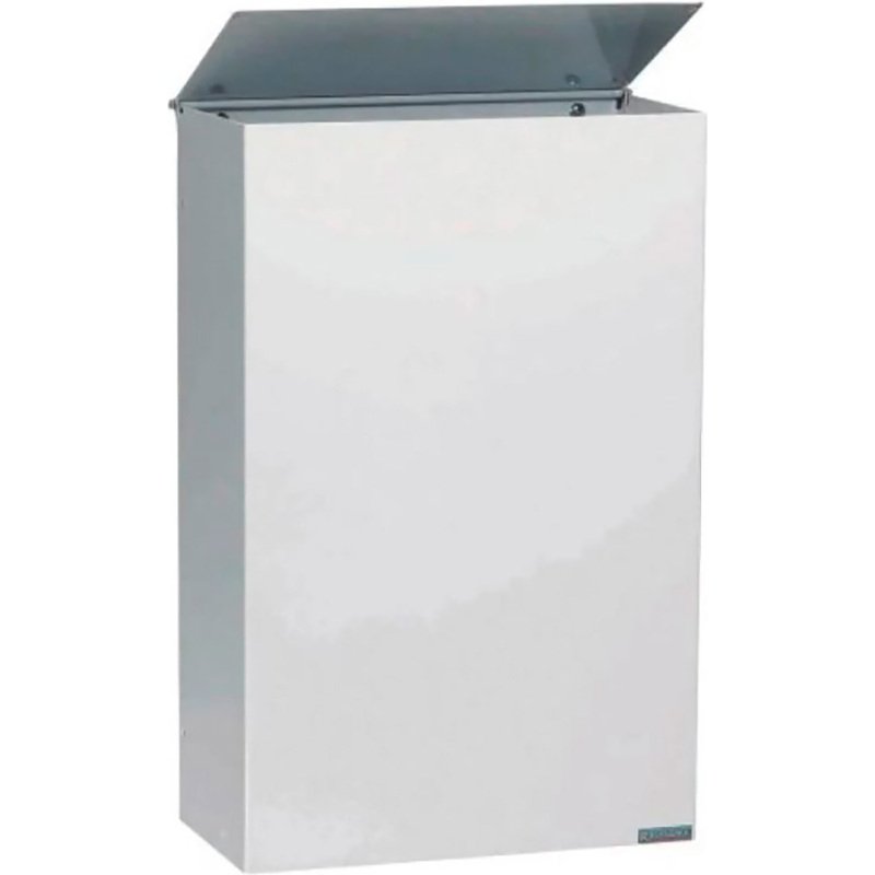 Poubelle murale 10 litres rectangle à couvercle Blanka Rossignol, blanche