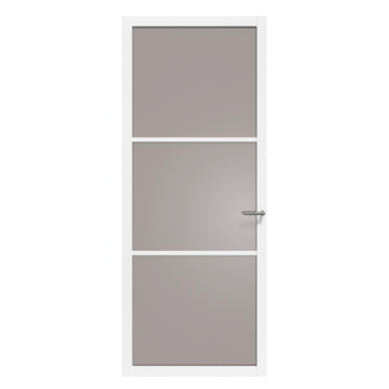 Arne & Bodil binnendeur ABE101 brons glas - wit afgelakt