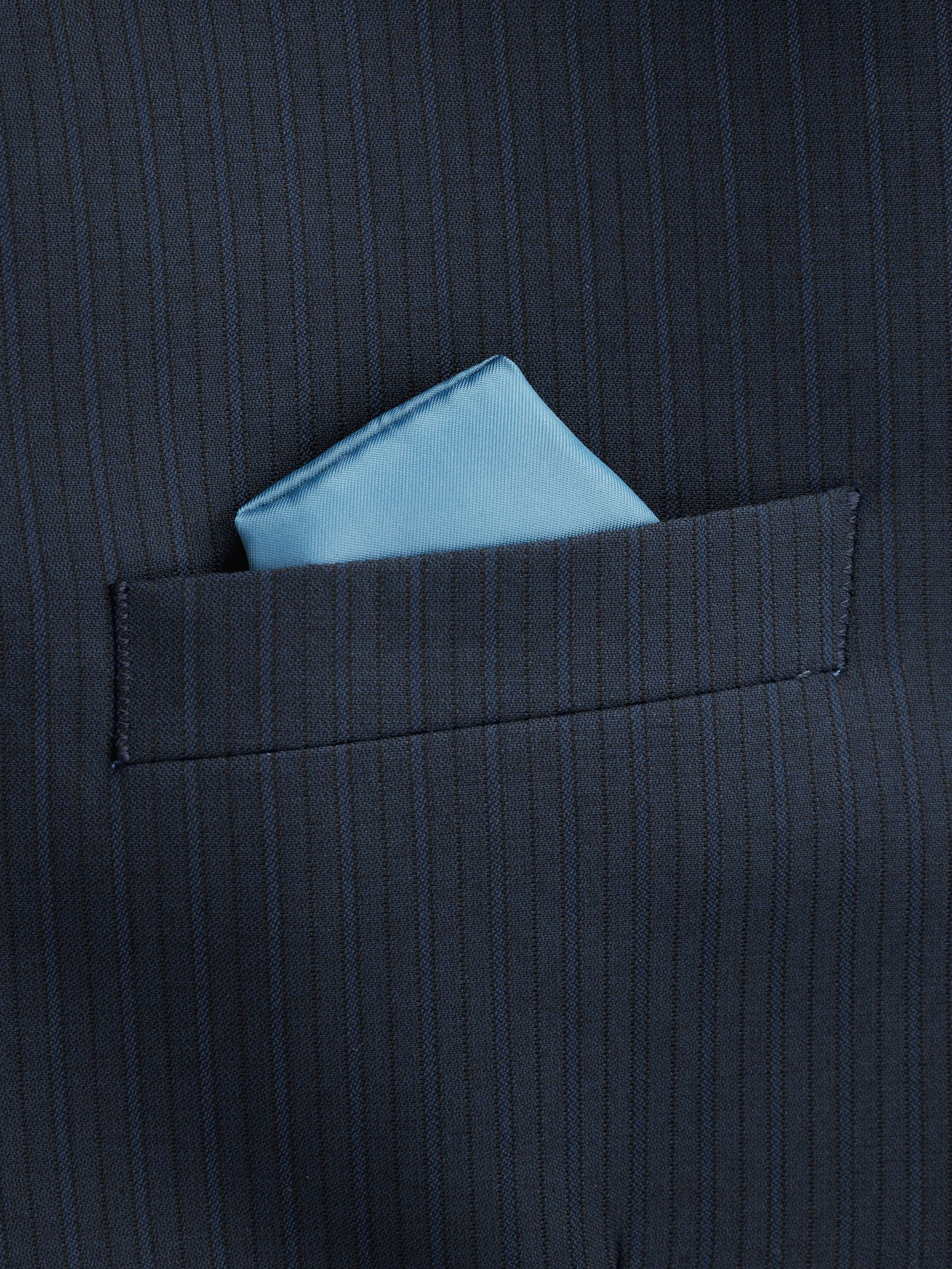 Donkerblauw - Double breasted gestreepte jack
