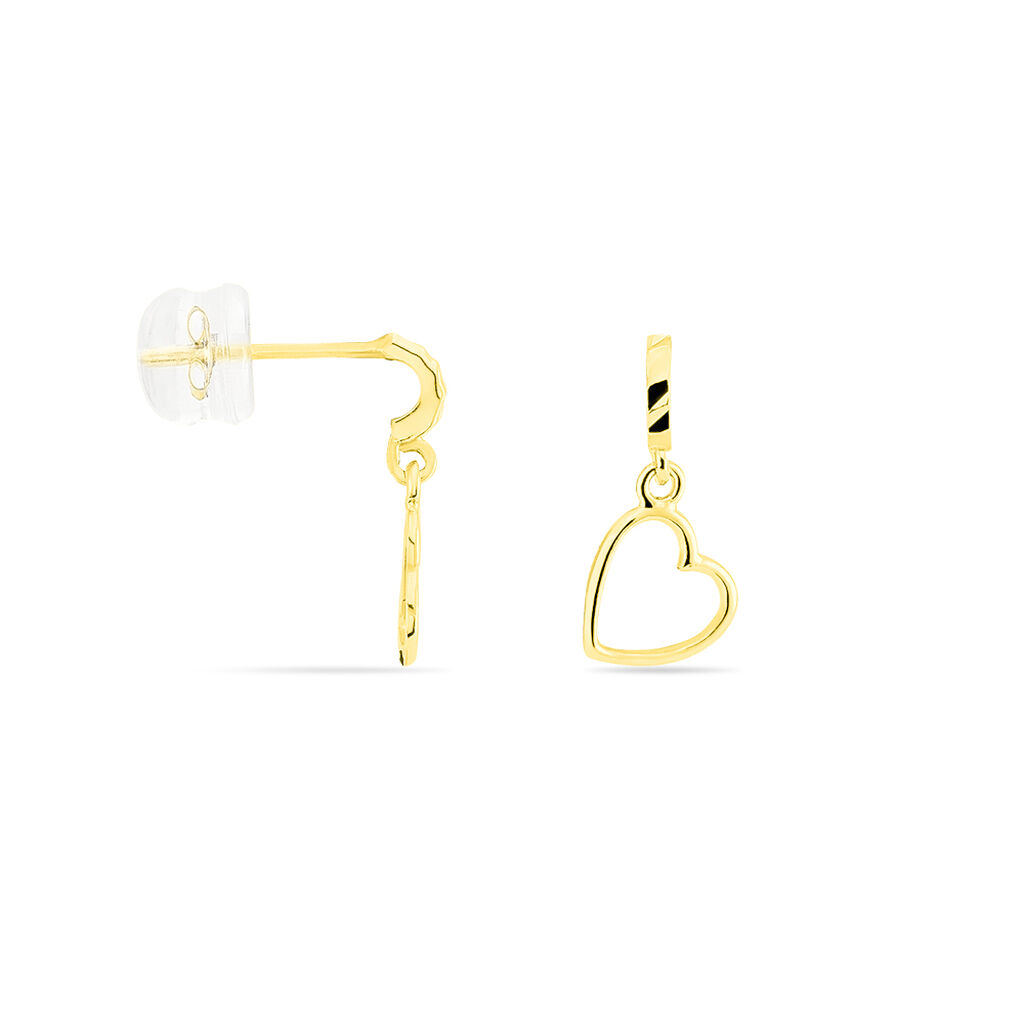 Boucles D'oreilles Pendantes Anne-maudae Pendantes Coeurs Or Jaune