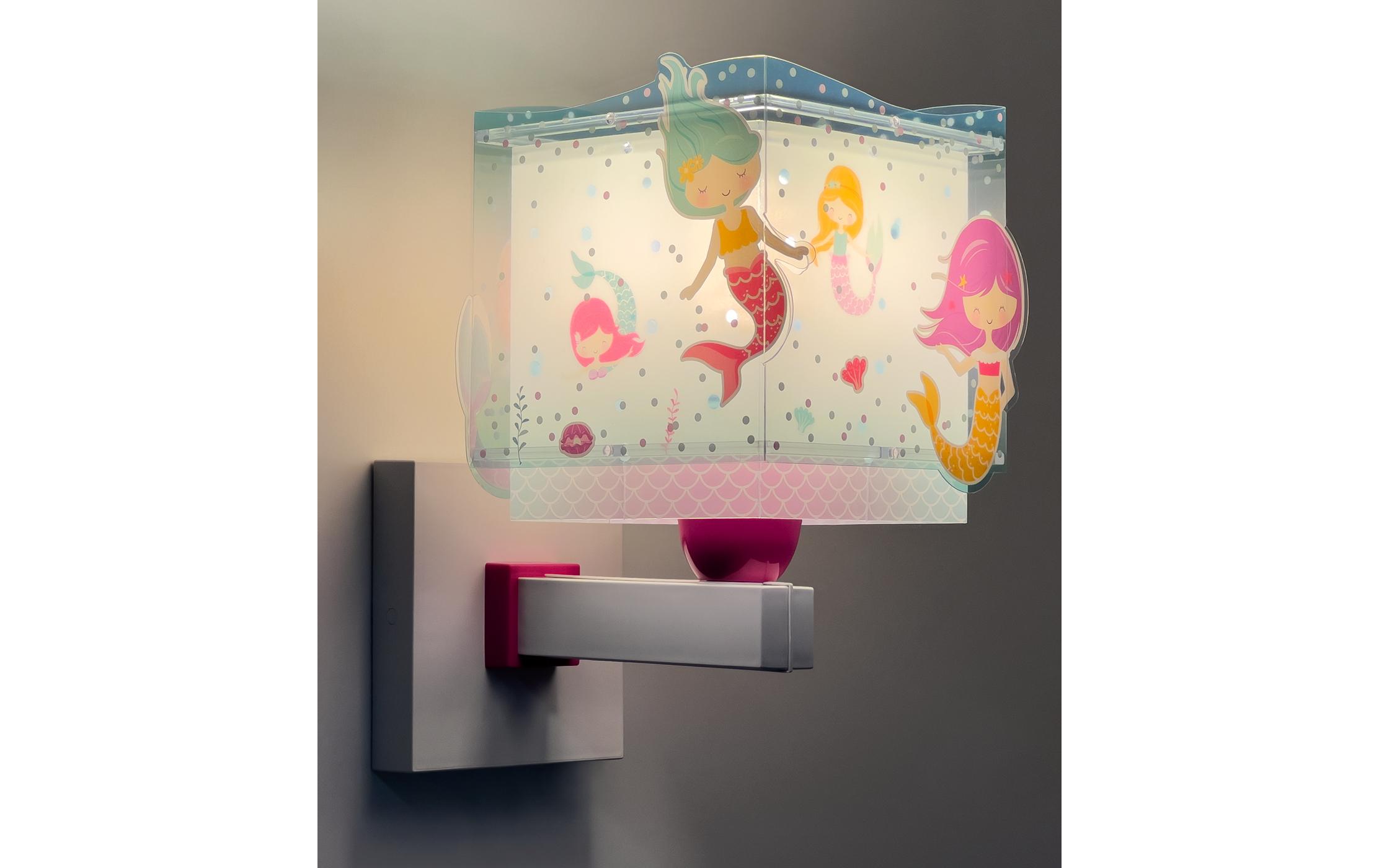 Wandleuchte MermaidsWandlampe mit Doppelschirm für Kinderzimmer