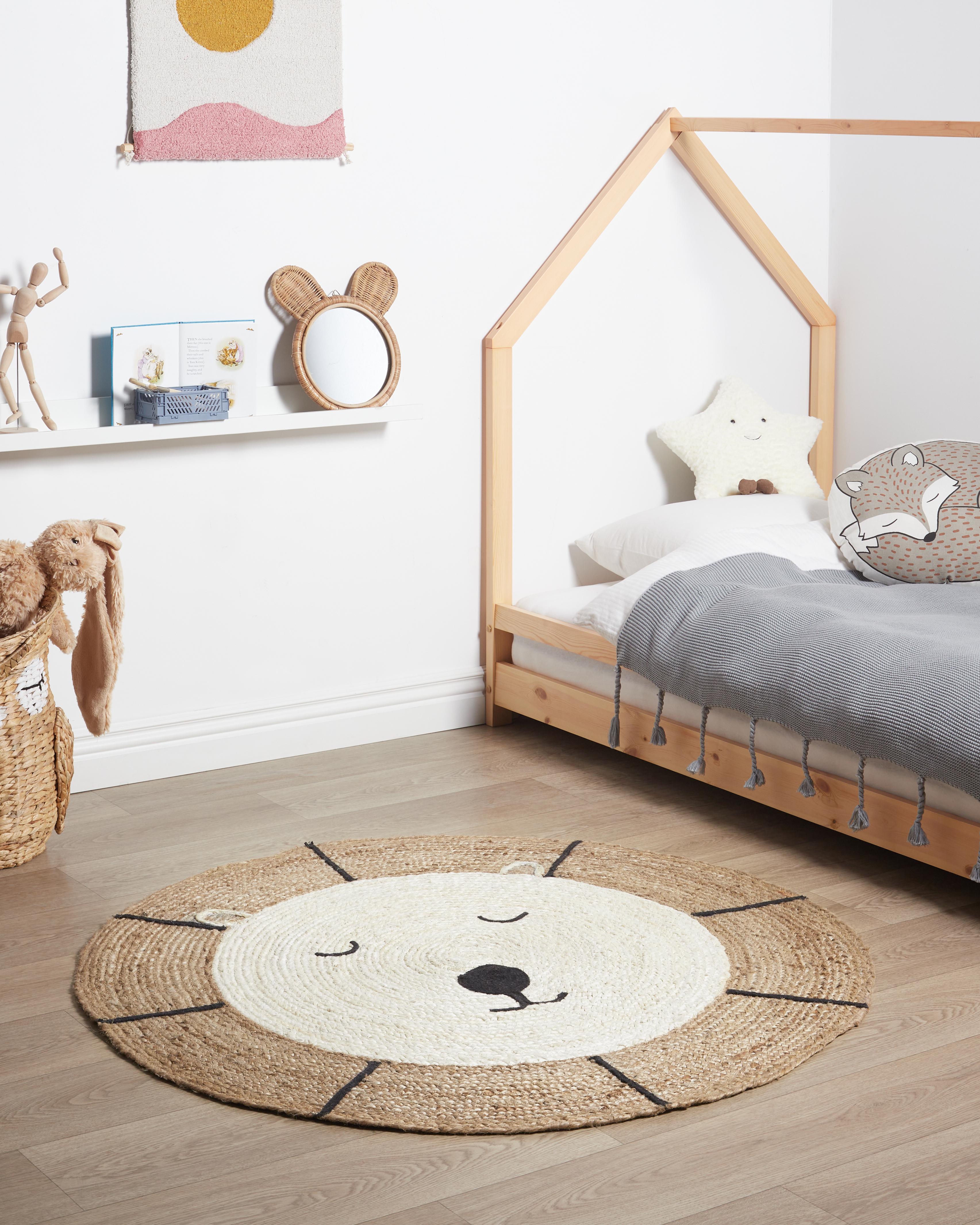 Kindervloerkleed KOVU Beige ø 120 cm Jute