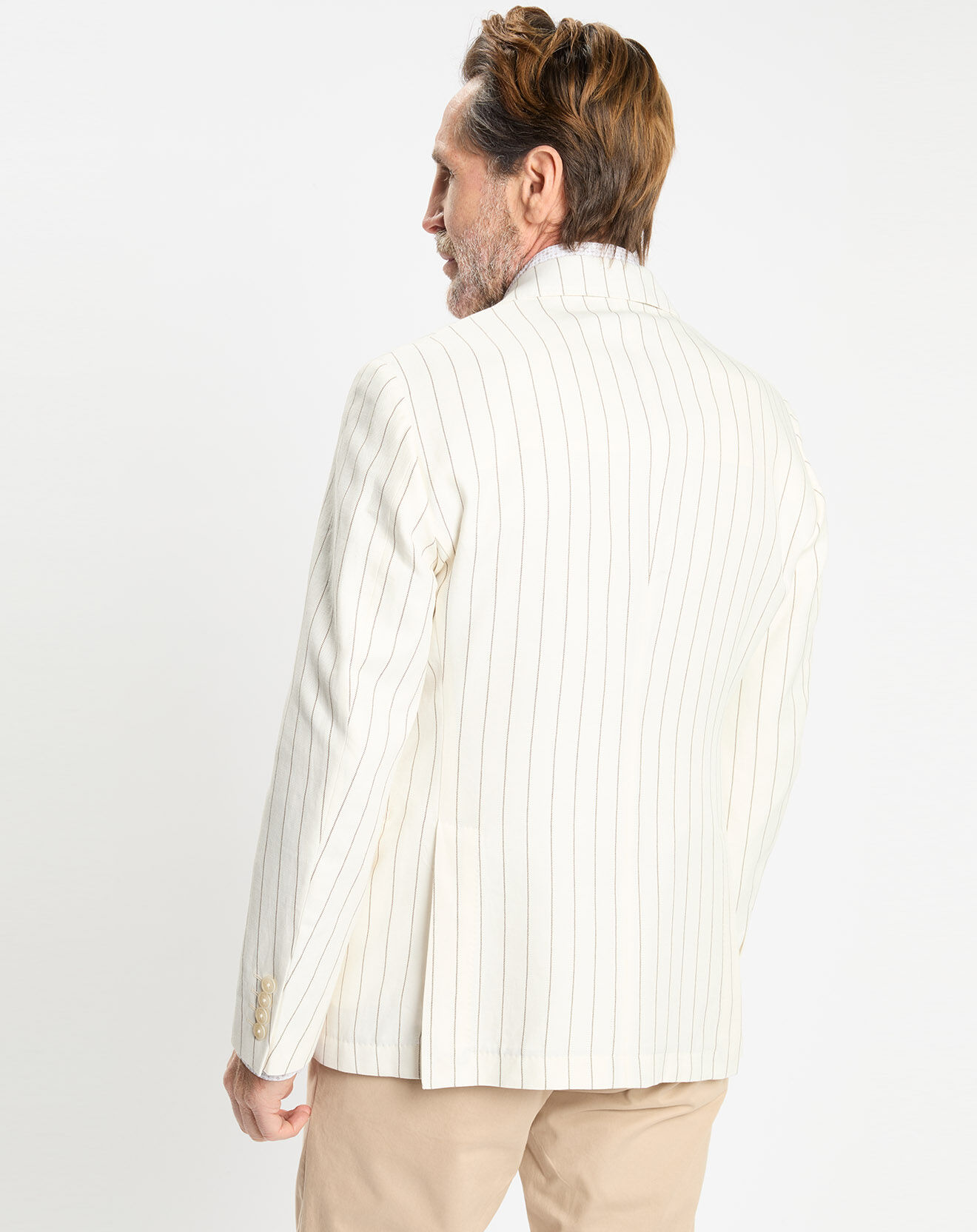 Hackett London Veste rayée blanche