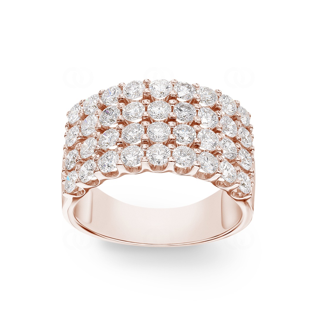2.03 Karat Diamantring 750/18 K Roségold