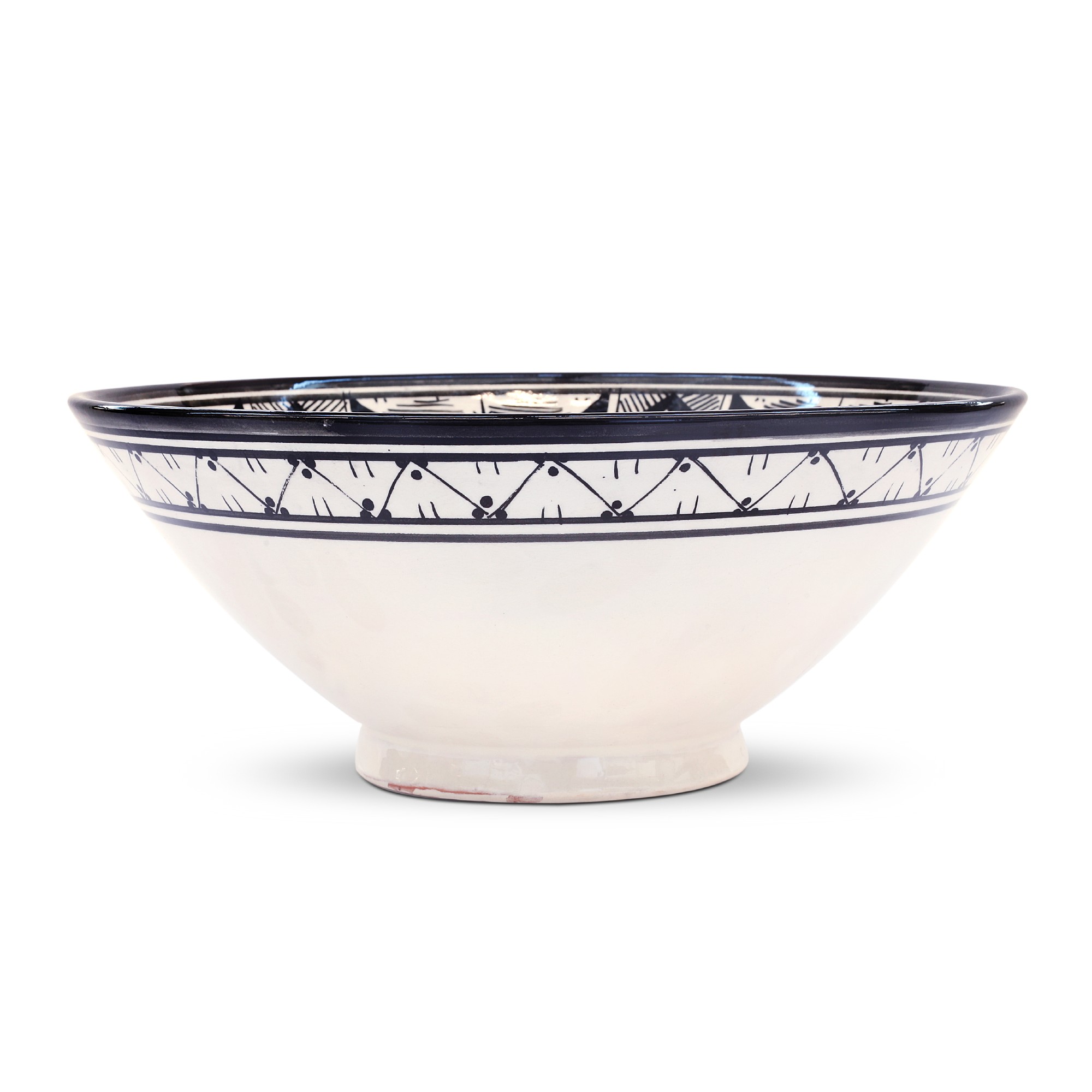 Zierschale 'Bowl', schwarz, weiß, Ø 30 cm, H 12 cm von fischer's lagerhaus