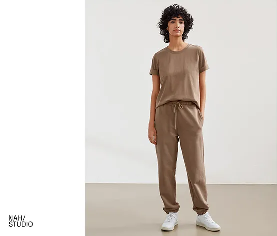 NAH/STUDIO Jogginghose | nachhaltige Baumwolle, hazelnut