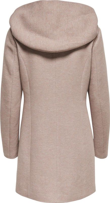 ONLY - Onledona Light Coat Otw Noos - Damesmantel - Bruin - Met Gedrapeerde Capuchon