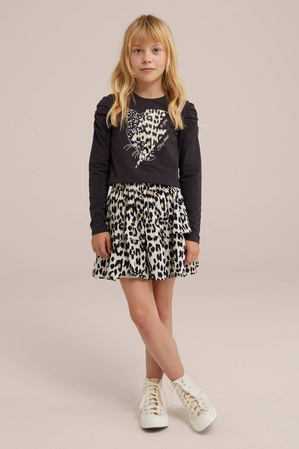 WE Fashion strokenrok blauw