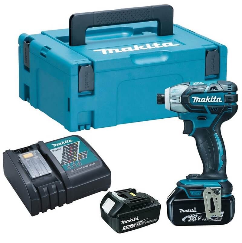 Makita DTS141RFJ 18V Li-ion accu impuls slagschroevendraaier set (2x3.0Ah) in Mbox - koolborstelloos
