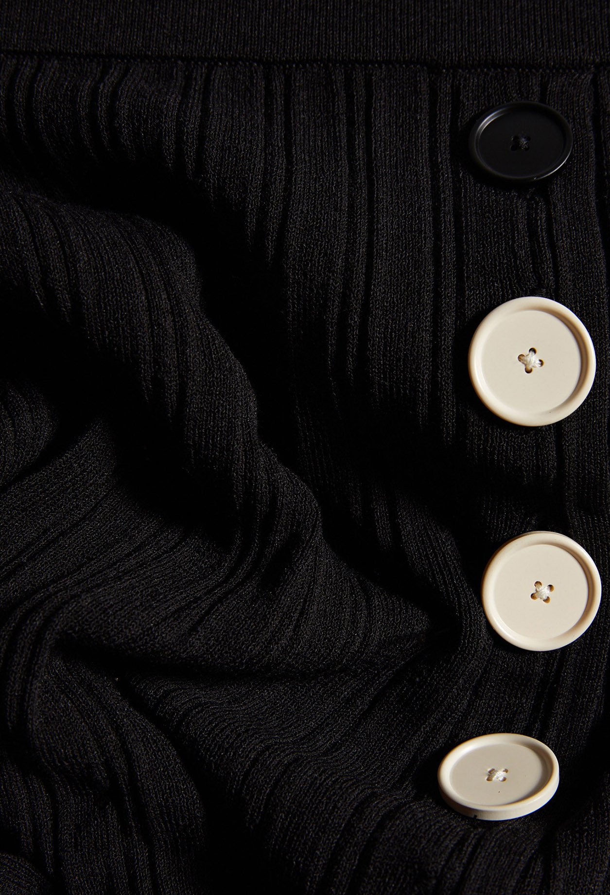 Jupe midi maille noire