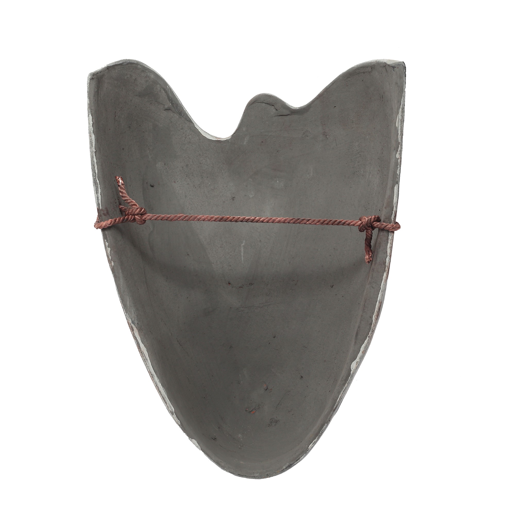 Buddha Maske aus Terrakotta, grau, H 40 cm, B 30 cm, L 15 cm von fischer's lagerhaus