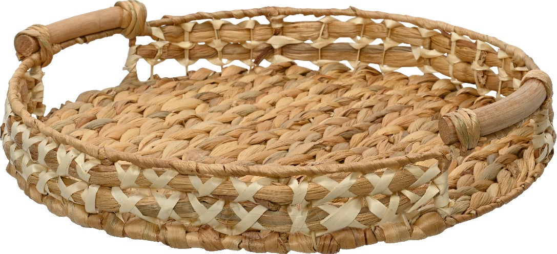 Decoris dienblad naturel D 38 H 3 cm