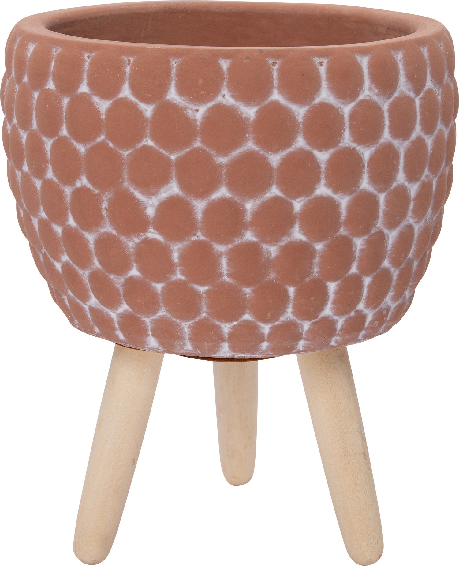Intratuin bloempot op poten Myrthe terracotta D 9,5 H 13 cm