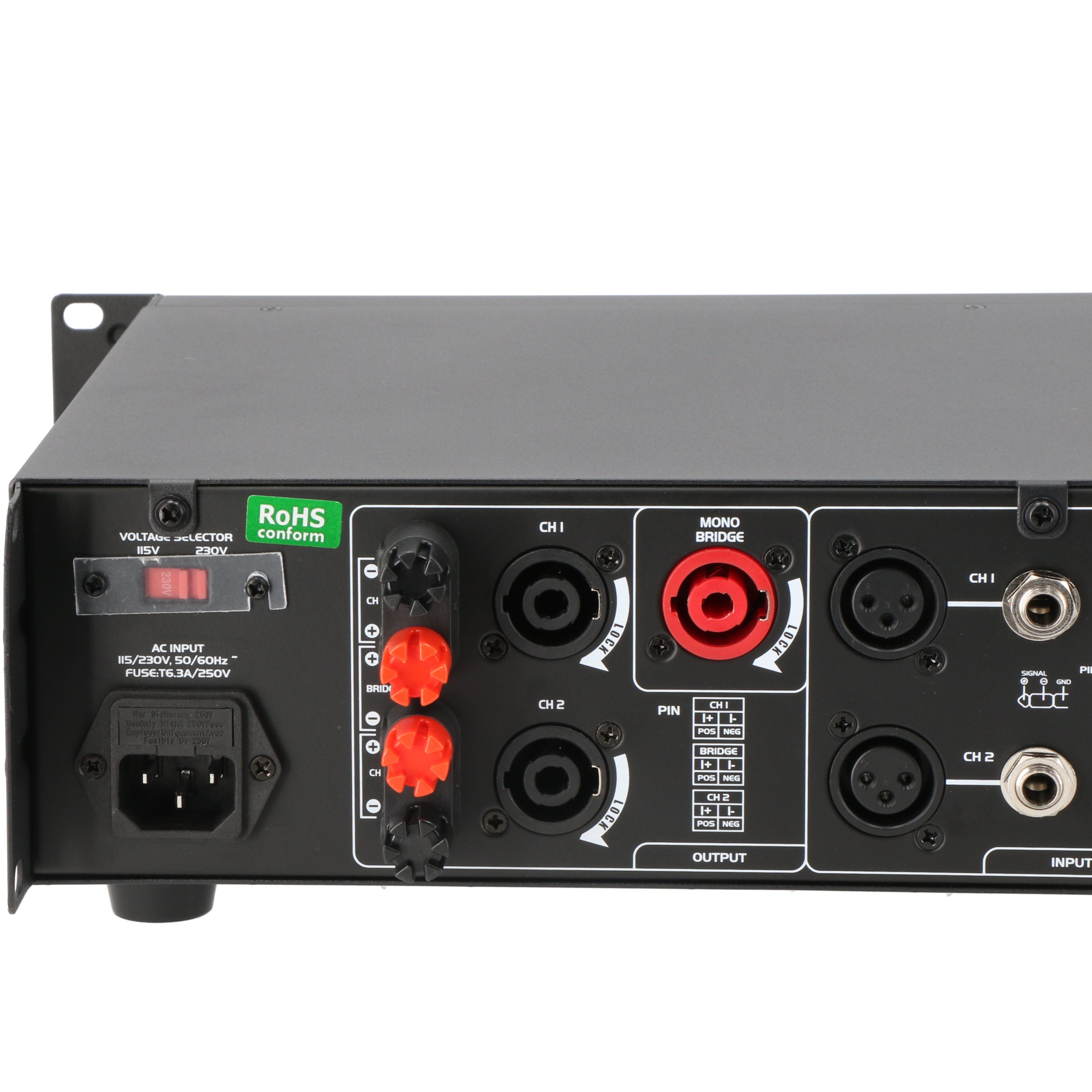Devine MX-400 2-kanaals PA-eindversterker 2x 200W @ 8 Ohm