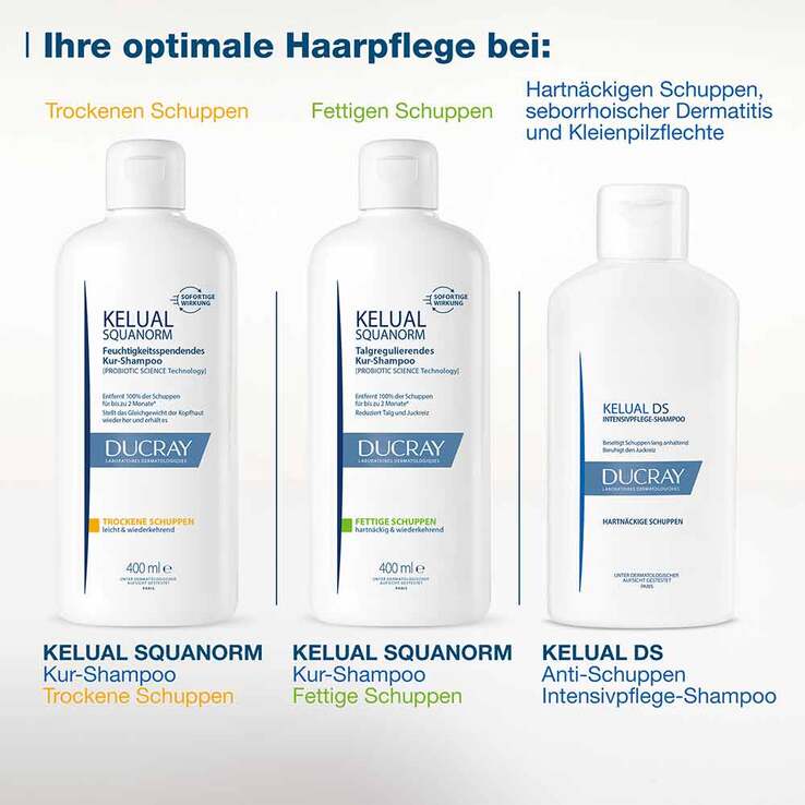 Ducray Kelual Squanorm Anti-Schuppen Shampoo fettig, 400 ml