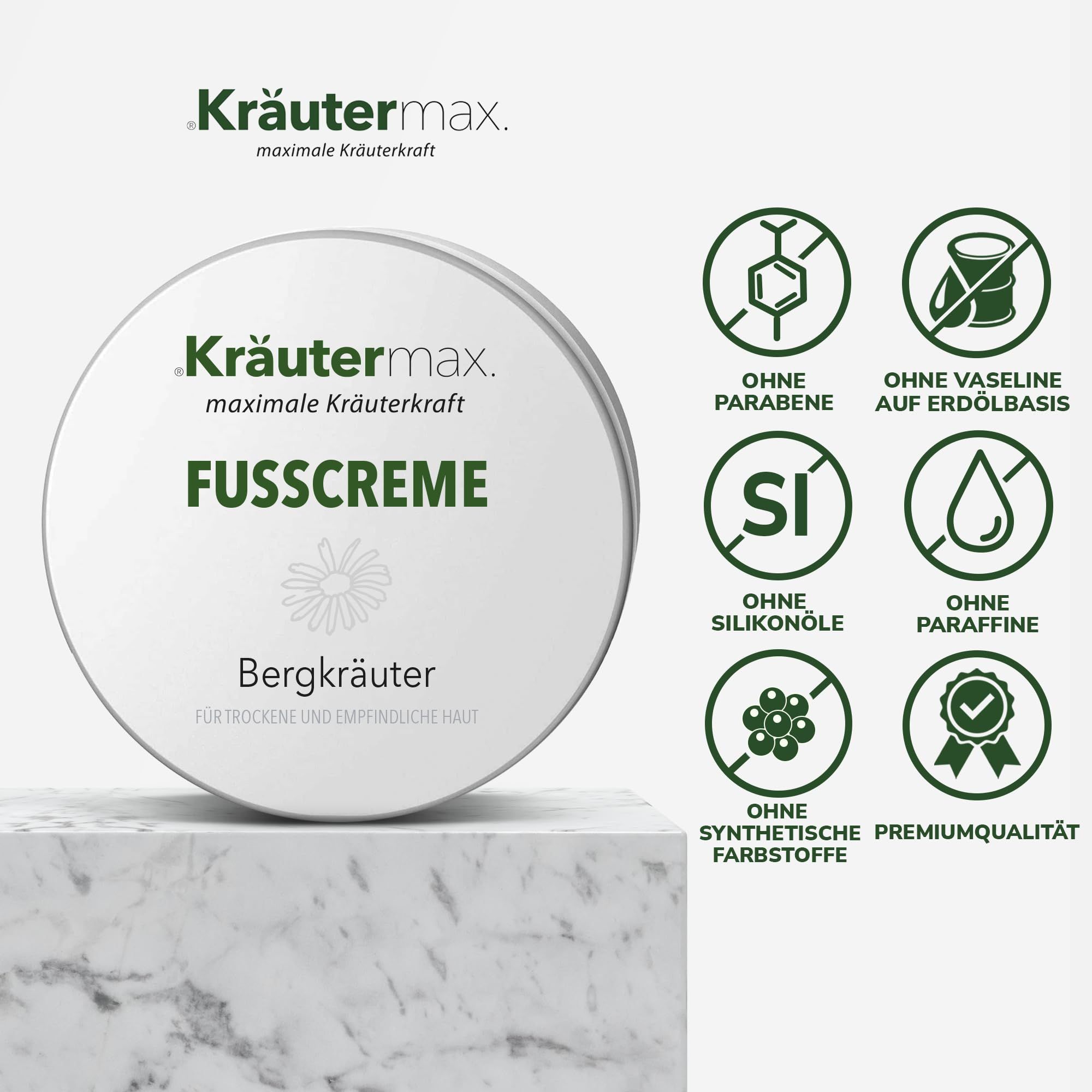 Kräutermax Fußcreme Bergkräuter mit Arnika