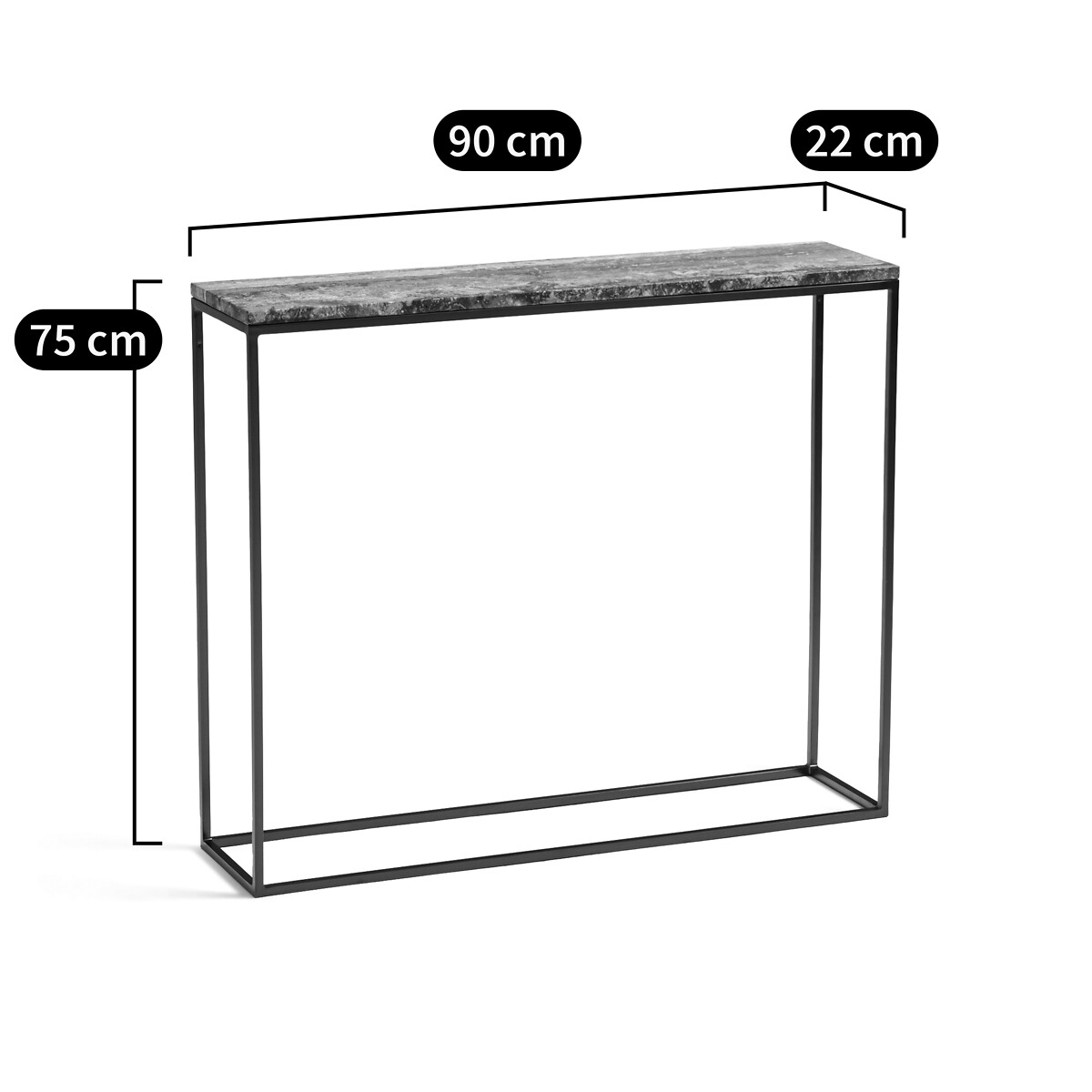 AM.PM<br>Tampo de mesa de parede em travertino, Mahaut