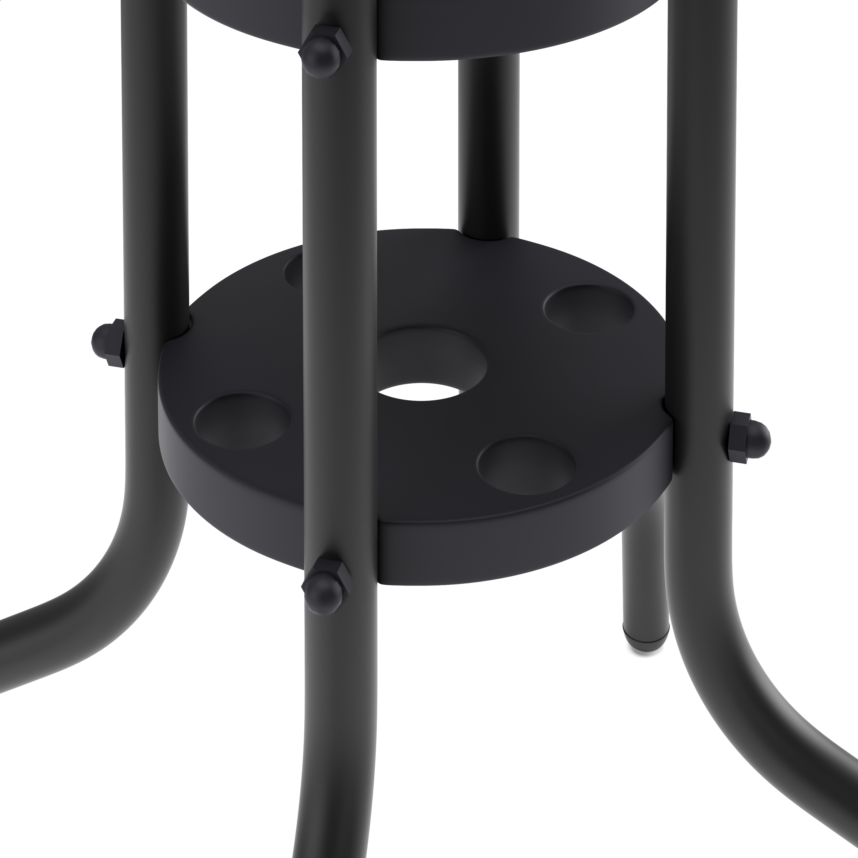 Gartentisch 80 x 80 cm schwarz