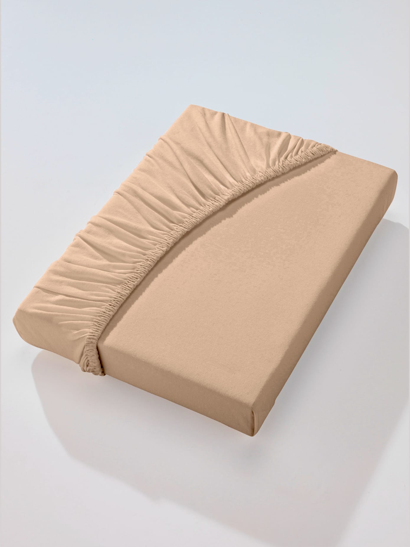 Drap-housse jersey fin maco à repassage superflu