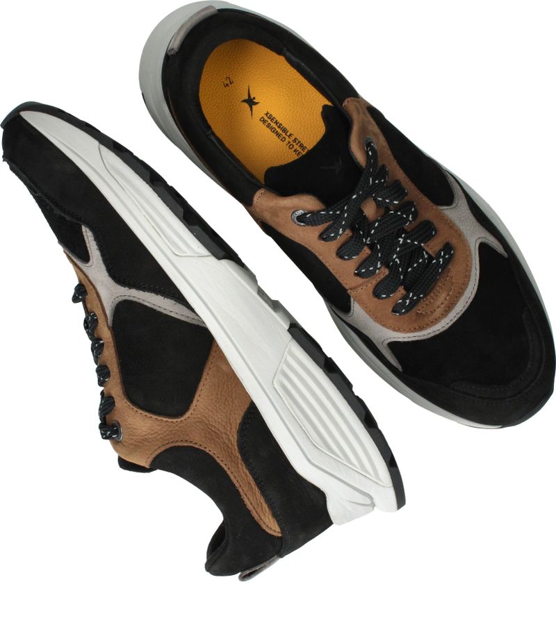 Xsensible Rialto Stretchwalker Sneakers Zwart Heren